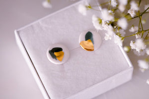 PETROL GLOW Earrings (2 Gramms only, 1.5 cm)