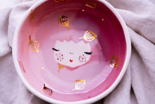 Load image into Gallery viewer, &quot;SWEETHEART&quot; ♡︎ BOWL Rose Blush with Golden leaves