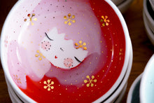 Load image into Gallery viewer, &quot;SWEETHEART&quot; ♡︎ BOWL Terra Red with Golden leaves