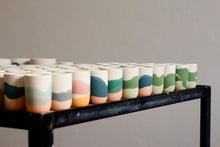 Load image into Gallery viewer, &quot;Landscape&quot; 2er-Set Espresso Cups, 80 ml Speckled Mint &amp; Blush